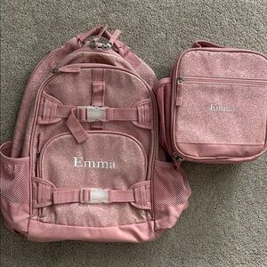 PBK Pink Glitter Backpack and Lunchbox Set ‘Emma’
